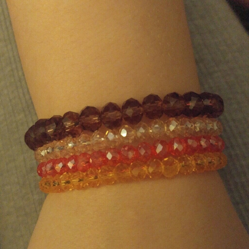Glass bead bracelets